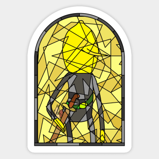 Stained Glass Lemongrab (Lemonblack) Sticker